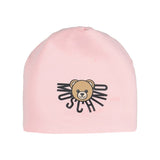 Moschino Kids Light Pink Teddy-Embellishment Beanie