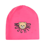 Moschino Kids Pink Teddy-Embellishment Beanie