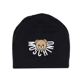 Moschino Black Kids Teddy-Embellishment Beanie