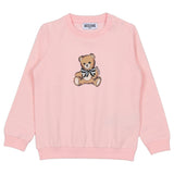 Moschino Peach Teddy Bear-Print Ribbed Cuffs Sweatshirt