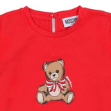 Moschino Red Teddy Bear-Print Puffy Long-Sleeve Regular-Fit Blouse
