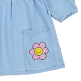 Stella McCartney Blue Dress Denim With Flower Print