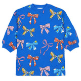 Stella McCartney Blue Dress With Multi Bows Printed