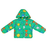 Stella McCartney Green Jacket Hooded With Multi Printed