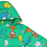 Stella McCartney Green Jacket Hooded With Multi Printed