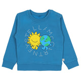 Stella McCartney Blue Sweatshirt With Brand Name Print