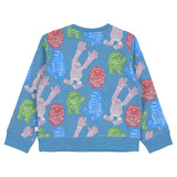 Stella McCartney Blue Sweatshirt Multi Monsters Printed