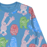 Stella McCartney Blue Sweatshirt Multi Monsters Printed