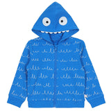 Stella McCartney Blue Jacket Hooded Monster Graphic Print
