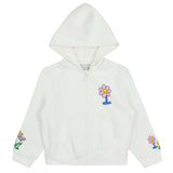 Stella McCartney White Jacket Hooded With Flower Print