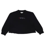Stella McCartney Black Sweatshirt Crop With Brand Name Emb