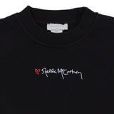 Stella McCartney Black Sweatshirt Crop With Brand Name Emb