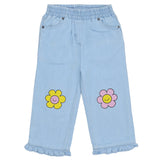 Stella McCartney Blue Jeans With Elastic Waist Flower Print