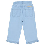 Stella McCartney Blue Jeans With Elastic Waist Flower Print