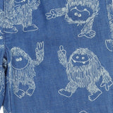 Stella McCartney Blue Joggers Denim With Multi Monster Printed