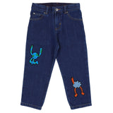 Stella McCartney Navy Jeans With Earth And Sun Emb