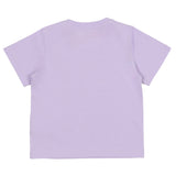 Stella McCartney Lilac T-Shirt With Brand Name Flower Print