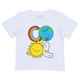 Stella McCartney White T-Shirt With Earth And Sun Print