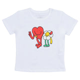 Stella McCartney White T-Shirt With Heart Flower Print