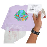 Stella McCartney Lilac T-Shirt With Heart Print