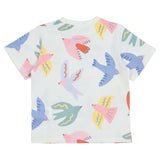 Stella McCartney White T-Shirt With Multi Birds Printed