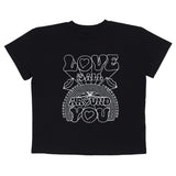 Stella McCartney Black T-Shirt With Love You All Around Prt