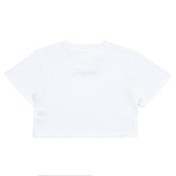 Stella McCartney White Crop Top With Brand Name Emb