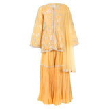 Rang Yellow Blossom Sharara Set