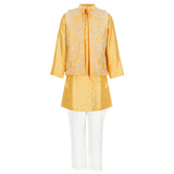 Rang Yellow Cord Work Kurta Set