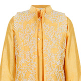 Rang Yellow Cord Work Kurta Set
