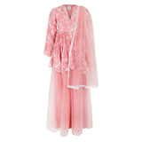 Rang Pink Floral Embroidered Sharara Set