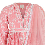 Rang Pink Floral Embroidered Sharara Set