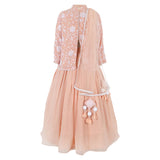 Rang Peach Floral Vines Lehenga Set