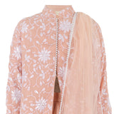 Rang Peach Floral Vines Lehenga Set