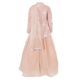 Rang Peach Floral Vines Lehenga Set