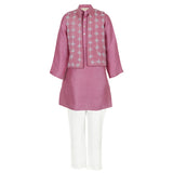 Rang Mauve Thread Koti Kurta Set