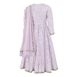 Rang Lilac Yoke Detail Ethnic Dress