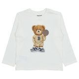 Mayoral White T-Shirt With Teddy Print