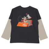 Mayoral Multicolor T-Shirt With Wolf Skating Print