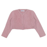 Mayoral Pink Cardigan Crop With Furr