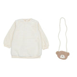 Mayoral White Dress With Furr Bag