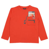 Mayoral Orange T-Shirt With Mobile Rubber Print