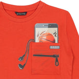 Mayoral Orange T-Shirt With Mobile Rubber Print
