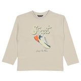 Mayoral Cream T-Shirt With Street Shoes Print