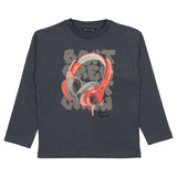 Mayoral Dark Grey T-Shirt With Headphone Print