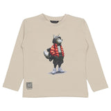 Mayoral Beige T-Shirt With Wolf Print