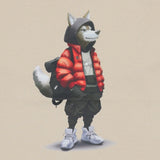 Mayoral Beige T-Shirt With Wolf Print