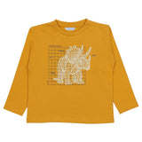 Mayoral Mustard T-Shirt With Dino Print