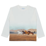 Mayoral White T-Shirt With Animals Print