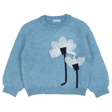 Mayoral Blue Pullover With Flower Emb